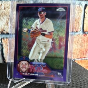 Topps Chrome Trea Turner Phillies Baseball Card